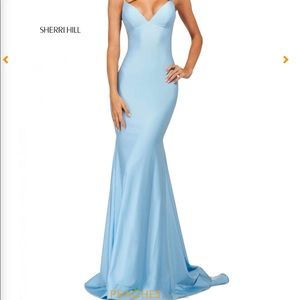 never worn blue straps prom dress